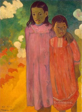 Paul Gauguin Painting - Piti Teina Dos Hermanas Postimpresionismo Primitivismo Paul Gauguin
